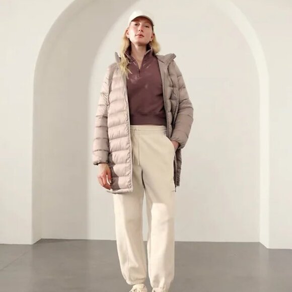 Athleta | Aire Puffer Parka | Light Beige (Feather) | Large - Picture 3 of 15